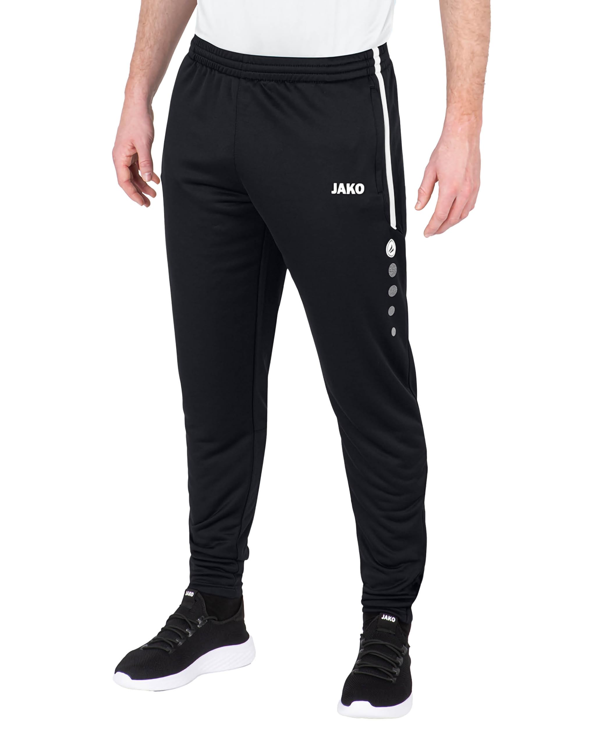 JAKO Herren Trainingshose Active I Sporthose Herren lang mit Elastischem Bund & Seitentaschen I Trainingshose Herren lang