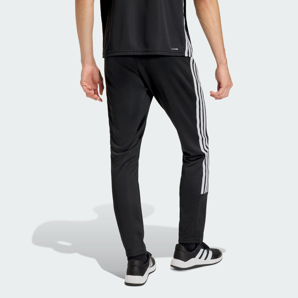 adidas Men's Workout Essentials All-Set 3-Stripes Knit Pant, Black/White, L