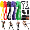 Resistance Bands, 5 Verschiedene Ebenen Widerstandsbänder mit Türanker und Handgriffen, Fitnessbänder für Kraftraining, Training, Yoga für Männer und Frauen