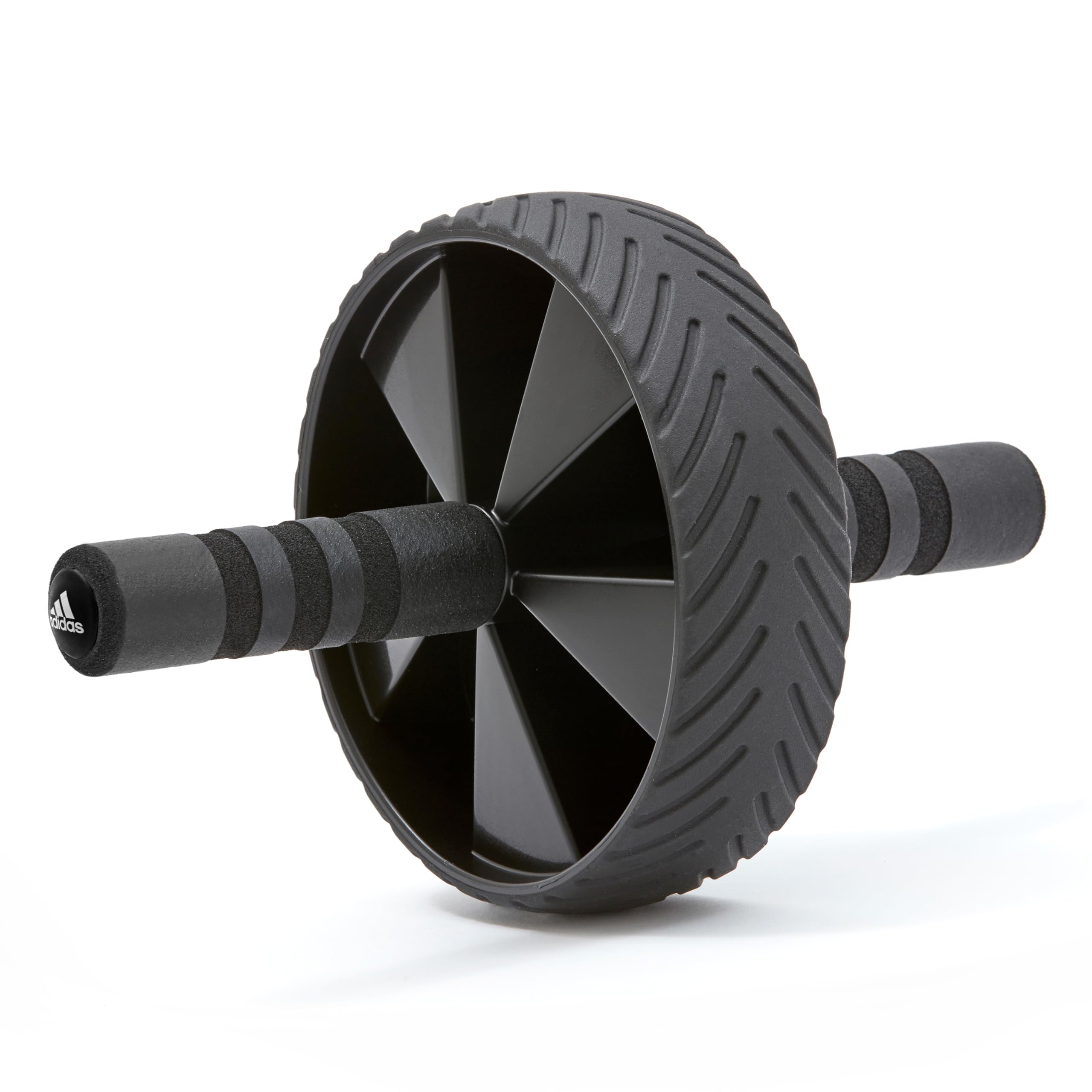 adidas Bewegungsrad Ab Wheel für effektives Bauchmuskeltraining – Stabiles Fitnessgerät, Ergonomisches Design, Heimtraining & Fitness, Schwarz