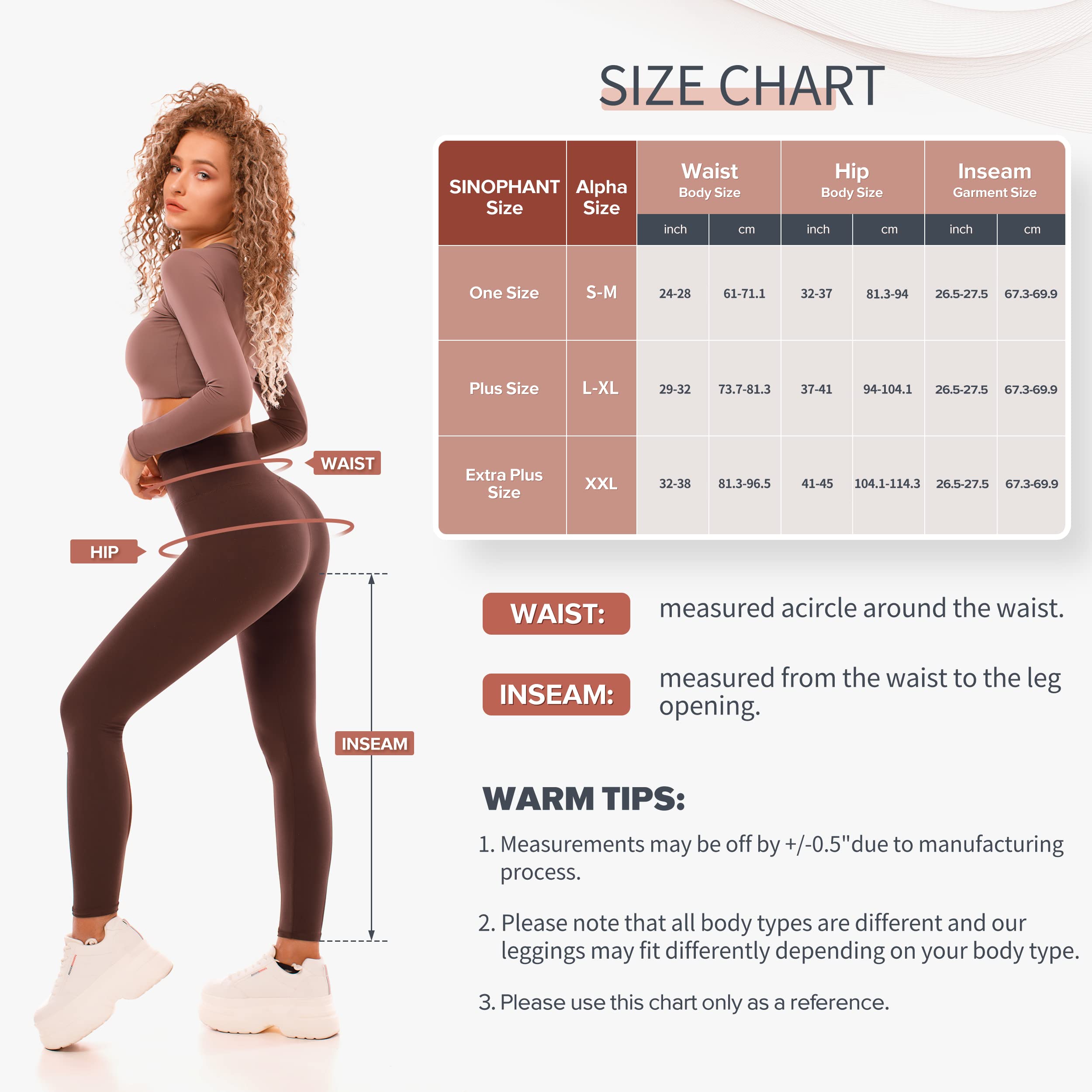 SINOPHANT Leggings Damen High Waist - Blickdicht Leggins mit Bauchkontrolle für Sport Yoga Gym(3 Schwarz,S-M)