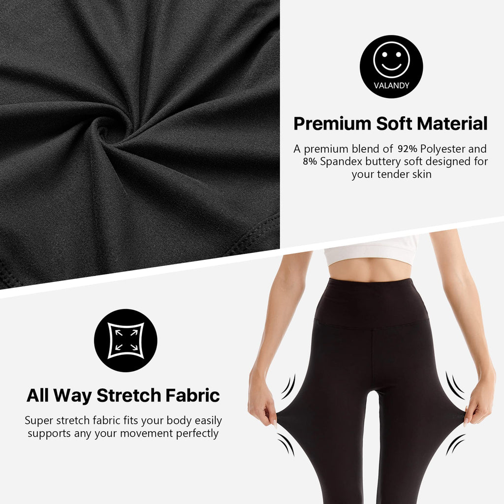 SINOPHANT Leggings Damen High Waist - Blickdicht Leggins mit Bauchkontrolle für Sport Yoga Gym(3 Schwarz,S-M)