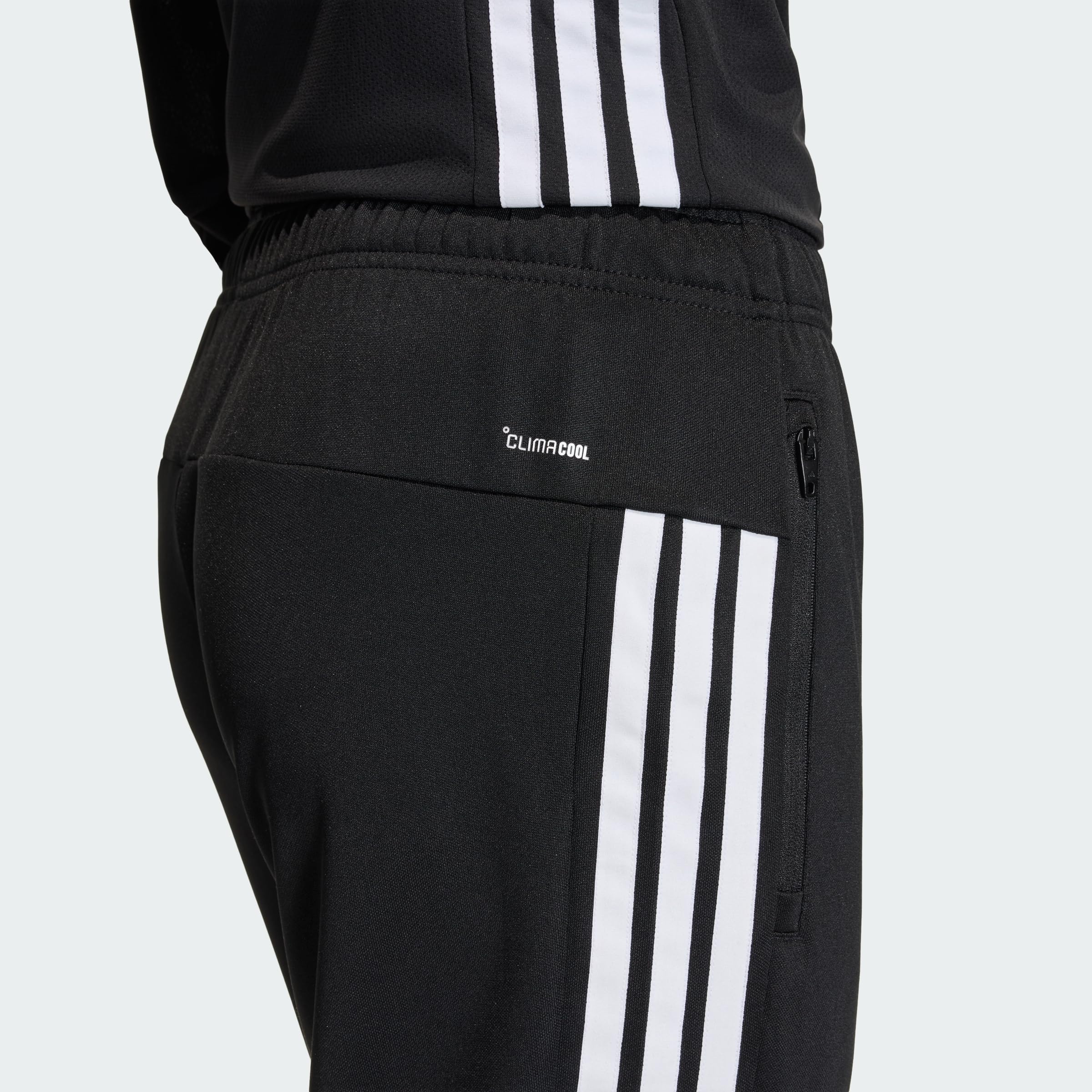 adidas Men's Workout Essentials All-Set 3-Stripes Knit Pant, Black/White, L