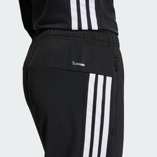adidas Men's Workout Essentials All-Set 3-Stripes Knit Pant, Black/White, L
